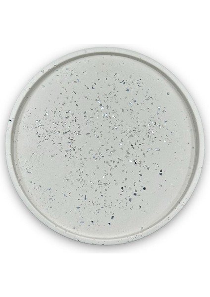 Dekoratif Terrazzo Beton Sunumluk Tepsi 28 cm modelleri