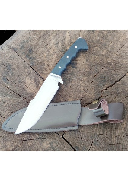 Av Bıçağı Avcı Bıçağı Kamp Bıçağı Bushcraft Deri Kılıflı HGPWI1295