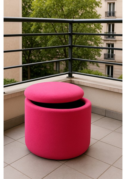 Pembe Welsoft Sandıklı Silindir Dekoratif Bench Puf(Ev,salon,bahçe) fırsatları