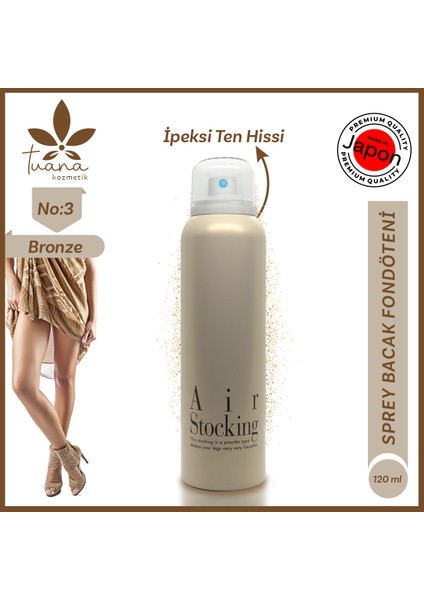 Air Stocking 03- Bronze Sprey Bacak Fondoteni- 120 ml