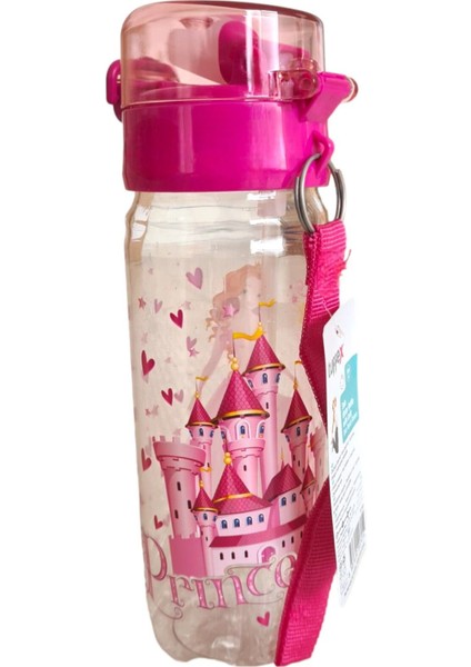 Pembe 500ML Pipetli Matara, Şık ve Kullanışlı Tasarım, Sağlıklı Içecek Taşıma Seçeneği