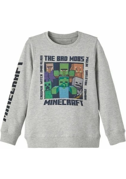 Çocuk Mınecraft Baskılı Sweatshirt 2031