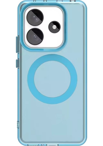 Realme C61/REALME C63 Uyumlu Şeffaf Magsafe Destekli Silikon Kılıf - Kamera Lens Korumalı