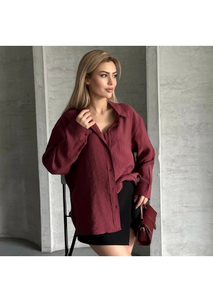 Tensel Dokulu Oversize Gömlek fiyatları