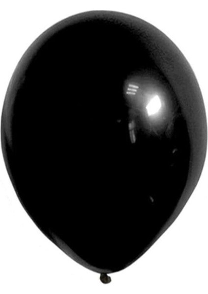 Siyah 12 Inç Balon Paket 100 Adet, Renkli ve Eğlenceli Dekorasyon Malzemesi