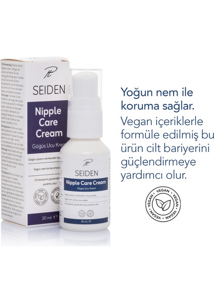 Göğüs Ucu Bakım Kremi ve Göğüs Ucu Çatlak Kremi, Meme Ucu Bakım Kremi Vegan 30 ml indirimleri
