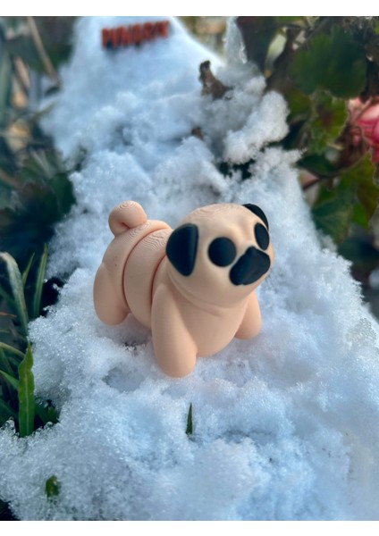 Pug Cinsi Oyuncak Köpek 🐶 🐾 “burun Kıvıran Minik Dost” – 3D Hareketli Organik Pug Figürüyle Tanışın Orta Boy indirimleri