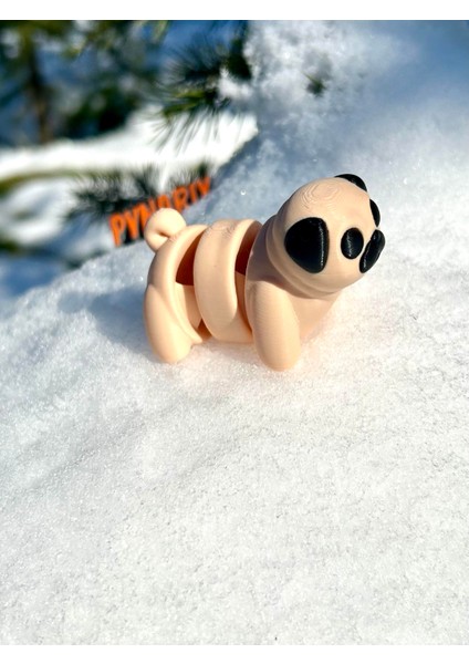 Pug Cinsi Oyuncak Köpek 🐶 🐾 “burun Kıvıran Minik Dost” – 3D Hareketli Organik Pug Figürüyle Tanışın Orta Boy