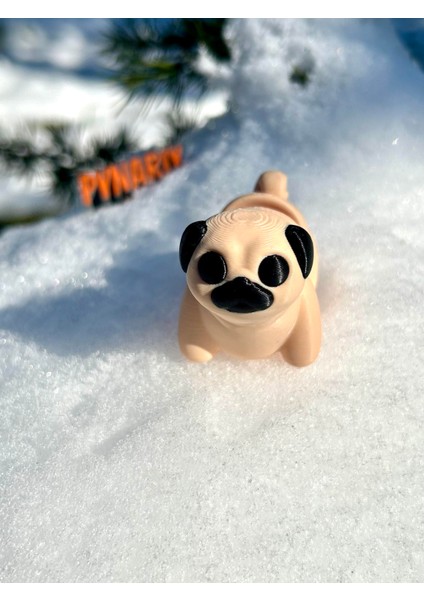 Pug Cinsi Oyuncak Köpek 🐶 🐾 “burun Kıvıran Minik Dost” – 3D Hareketli Organik Pug Figürüyle Tanışın Orta Boy