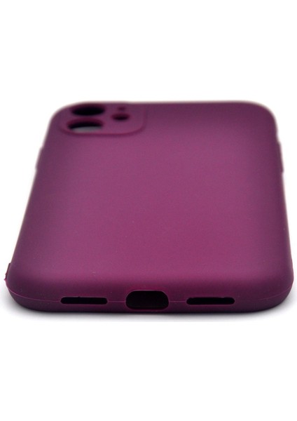 iPhone 11 Uyumlu Düz Renk Esnek Yumuşak Silikon Kılıf Rubber Mürdüm fırsatları