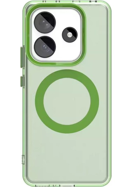 Realme C61/REALME C63 Uyumlu Şeffaf Magsafe Destekli Silikon Kılıf - Kamera Lens Korumalı