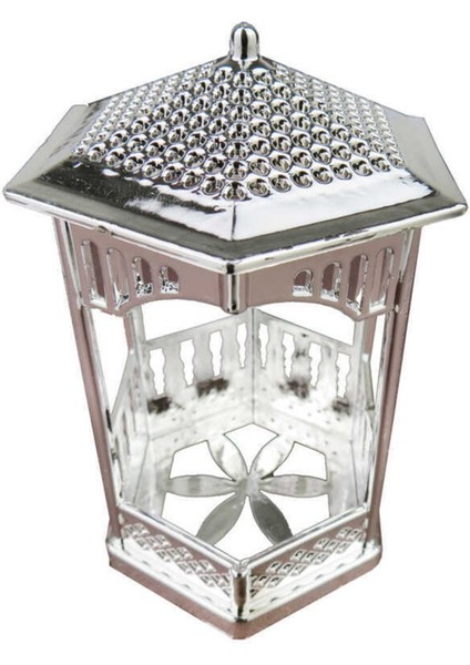 Parlak Gümüş Çardak, Şık ve Zarif Dekoratif Ürün, 1 Adet