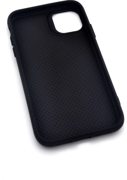 iPhone 11 Uyumlu Düz Renk Esnek Yumuşak Silikon Kılıf Rubber Siyah