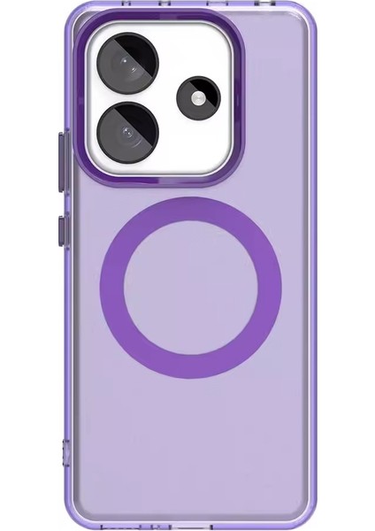 Realme C61/REALME C63 Uyumlu Şeffaf Magsafe Destekli Silikon Kılıf - Kamera Lens Korumalı
