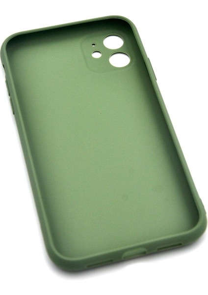 iPhone 11 Uyumlu Düz Renk Esnek Yumuşak Silikon Kılıf Rubber Yeşil indirimleri