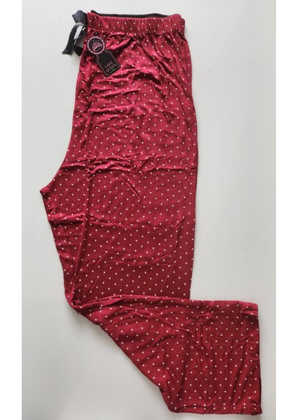 Bambu Likralı Ring Viskon Battal Beden Pijama Altı 6020