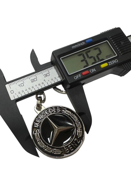 Mercedes Ile Metal Anahtarlık Araba Anahtarlığı Siyah Çift Taraflı fırsatları