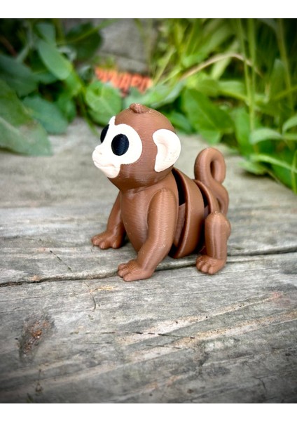 Maymun Oyuncak Zıpzıp – Muz Peşinde Durmayan Akrobat!🐵🌴🍌🐒 - 3D Hareketli Organik Model - Orta Boy