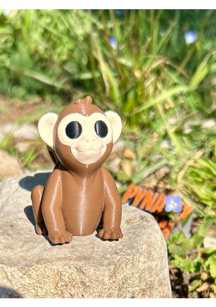 Maymun Oyuncak Zıpzıp – Muz Peşinde Durmayan Akrobat!🐵🌴🍌🐒 - 3D Hareketli Organik Model - Orta Boy