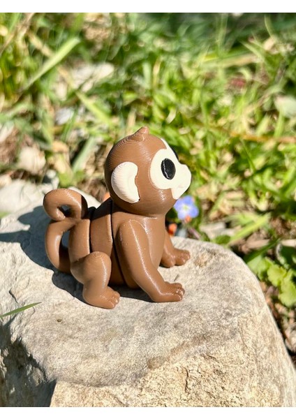Maymun Oyuncak Zıpzıp – Muz Peşinde Durmayan Akrobat!🐵🌴🍌🐒 - 3D Hareketli Organik Model - Orta Boy