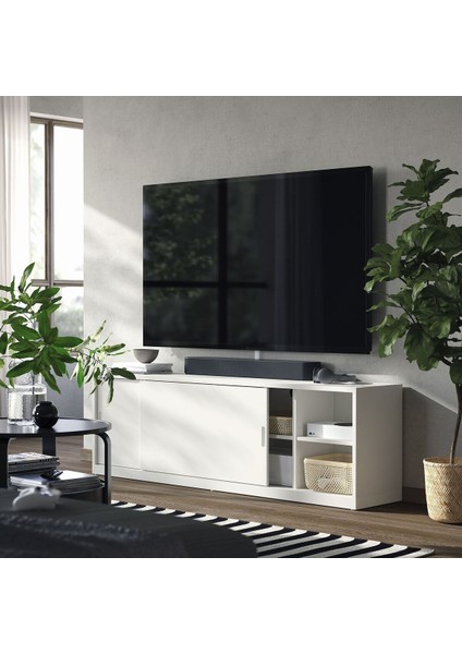 Tv Sehpası, Kırık Beyaz, 177X37X56 cm fiyatları