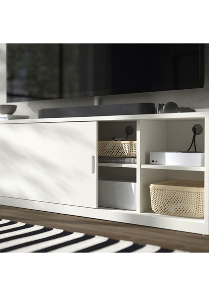 Tv Sehpası, Kırık Beyaz, 177X37X56 cm modelleri