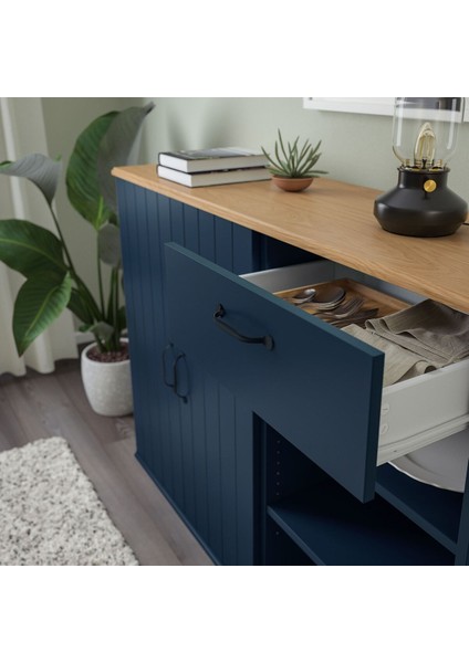 Dolap Kombinasyonu, Mavi-Siyah, 180X140 cm fırsatları