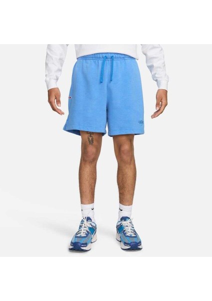 Club Fleece Short Fine 2.0 Bol Kesim Mavi Erkek Şort