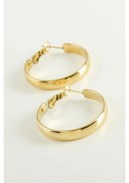 Lüks Çelik Halka Küpe 2,8 cm