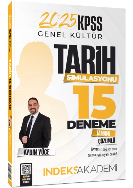 Indeks Akademi Yayıncılık 2025 Kpss Tarih Simülasyonu 15 Deneme Çözümlü – Aydın Yüce