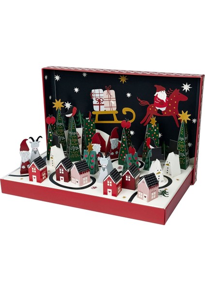 Hediye Kutusu, Kırmızı, 34X54X5 cm