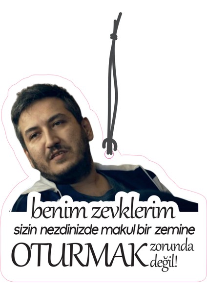 Bymeyla gibi Dizisi Benim Zevklerim Görselli Çift Yönlü Dekoratif Oto Kokusu ve Oto Aksesuarı