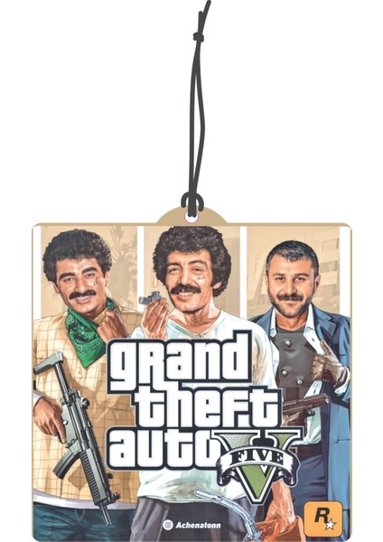 Bymeyla gta Müslüm Azer Ibo Görselli Çift Yönlü Dekoratif Oto Kokusu ve Oto Aksesuarı