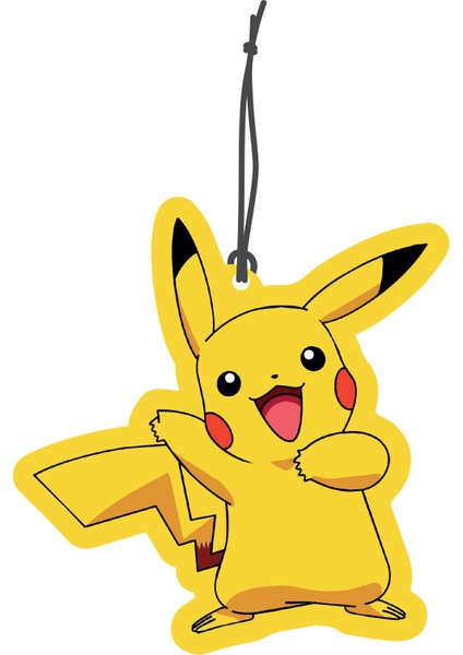 Bymeyla pokemon Pikachu Görselli Çift Yönlü Dekoratif Oto Kokusu ve Oto Aksesuarı