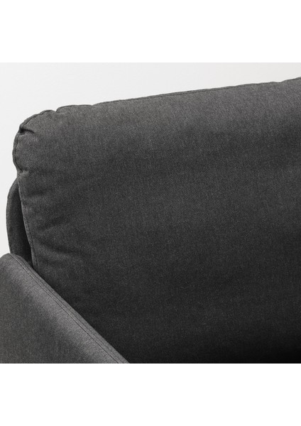 Glostad Knisa Kanepe Salon Oturma Grubu Koyu Gri 2'li Kompakt Koltuk
