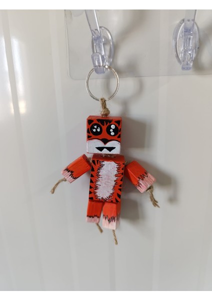 Ahşap Kaplan Maskot, Ahşap Anahtarlık, Ahşap Çanta Cahrmı, Çanta Charmı Anahtarlık, Anahtarlık, El Yapımı Ahşap Hediyelik fırsatları