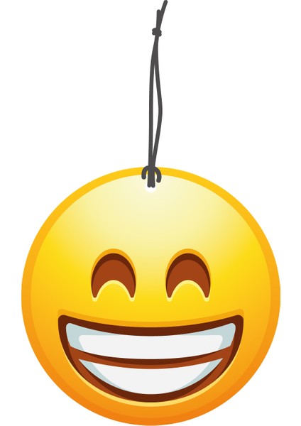 Bymeyla gülen Emoji Görselli Çift Yönlü Dekoratif Oto Kokusu ve Oto Aksesuarı