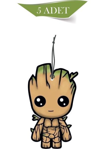 Bymeyla starwars Yoda Görselli Çift Yönlü Dekoratif Oto Kokusu ve Oto Aksesuarı