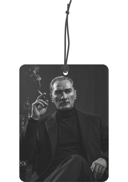 Bymeyla karizmatik Gazi Atatürk Görselli Çift Yönlü Dekoratif Oto Kokusu ve Oto Aksesuarı