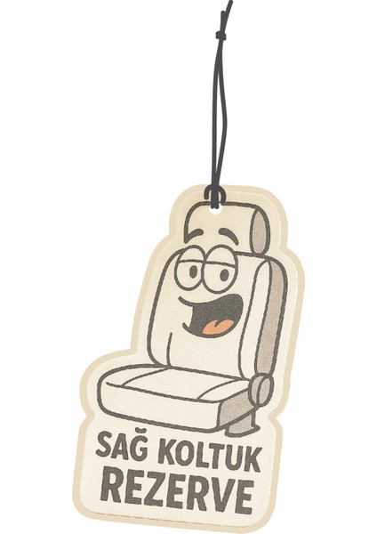 Bymeyla sağ Koltuk Rezerve Görselli Çift Yönlü Dekoratif Oto Kokusu ve Oto Aksesuarı