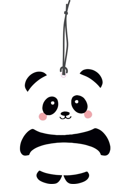 Bymeyla panda Görselli Çift Yönlü Dekoratif Oto Kokusu ve Oto Aksesuarı