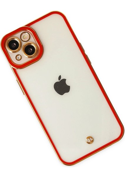 Iphone 14 Plus Kılıf Liva Lens Silikon - Kırmızı Arbkd modelleri