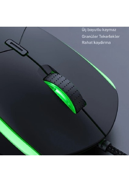 Ergonomik Çift El Kullanım Gamer Kablolu Oyuncu Mouse Rgb Imice T30 Ayarlanabilir 3200DPI fırsatları