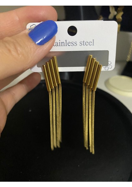 Modern Şık Sallantılı Kadın Küpe Çelik Küpe