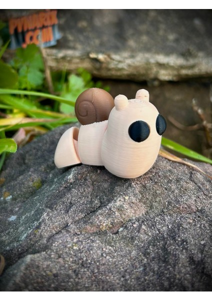 Salyangoz Oyuncak - Doğanın Sabırlı ve Gızemli Yolcusu! 🐌🌿3d Hareketli Organik Model - Orta Boy indirimleri
