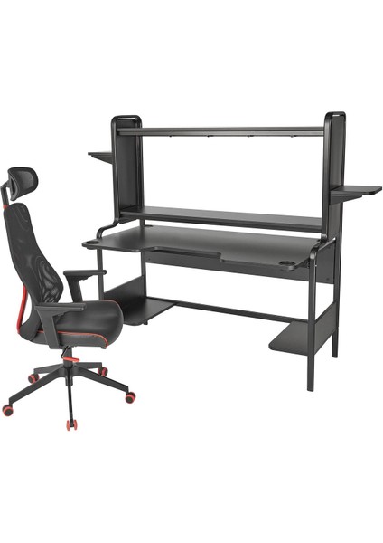 Oyuncu Masası ve Sandalyesi, Siyah