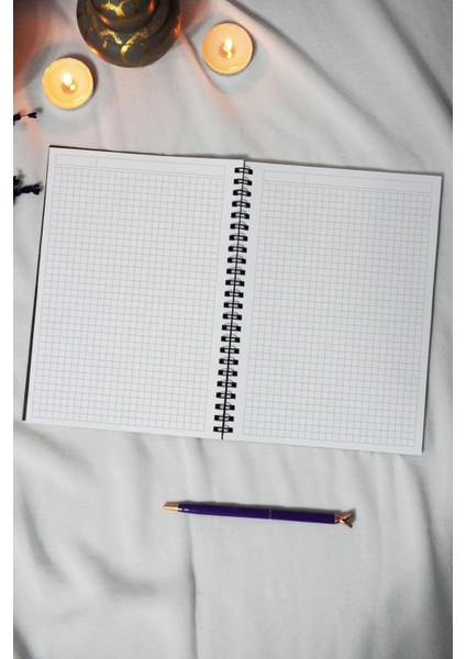 A5 Yaprak Temalı Siyah Kraft Kapaklı Defter - Kareli Defter - 60 Yaprak (120 Sayfa) 15X21 cm fırsatları