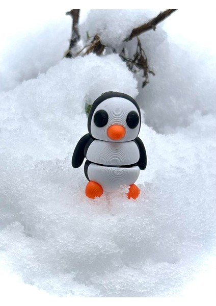 Penguen Oyuncak - Kuzey Kutbunun Sevimli ve Cesur Kaşifi! 🐧❄️3d Hareketli Organik Model- Orta Boy