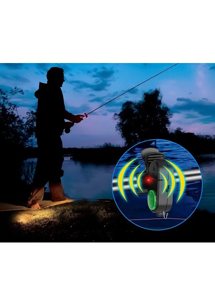 - LED Işıklı Sesli Bite Balık Alarm Olta Kamış Alarmı-2 Adet