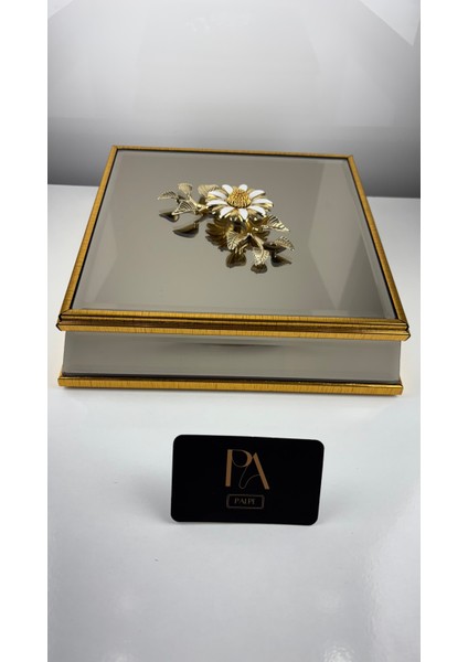 Aynalı Kutu Gondol Şekerlik Sunumluk Söz Nişan Kız Isteme Çikolatalık Dekoratif Obje Biblo Süs Eşya